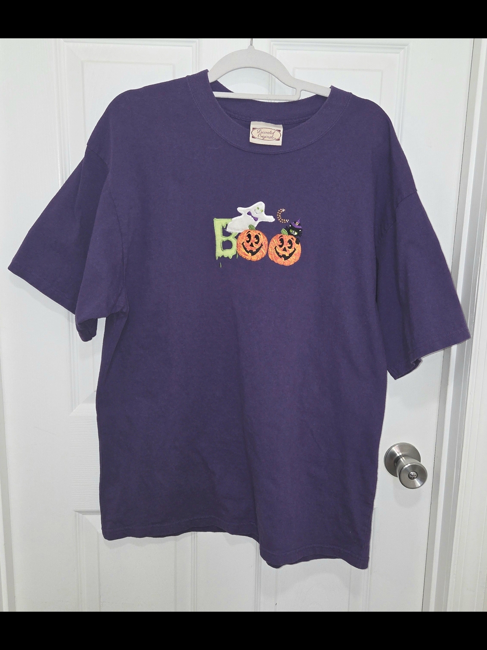 Decorated Originals Halloween Boo Ghost Cat Purple 2XL SEE DESCRIPTION.